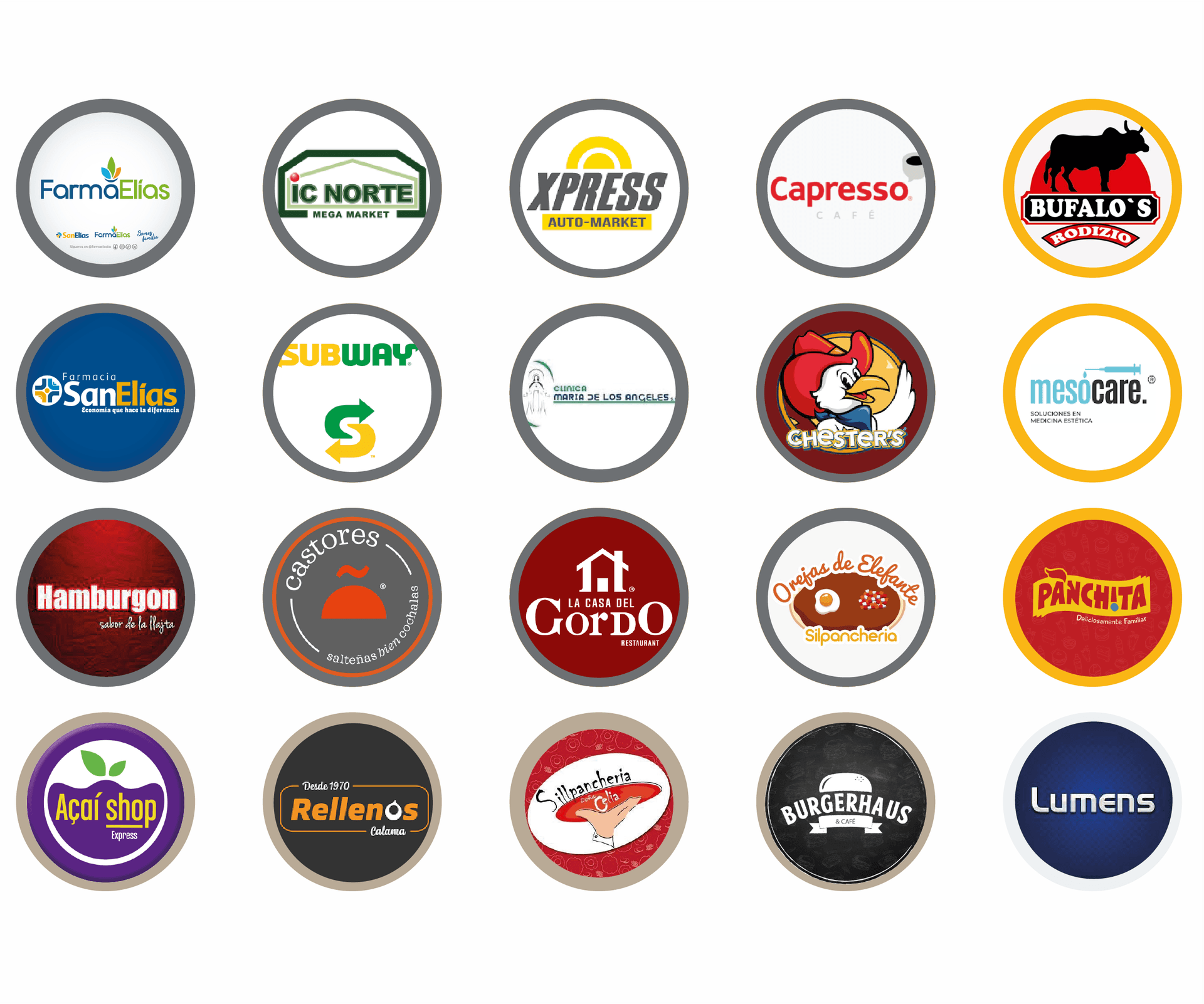 Empresas aliadas de Santiago Delivery